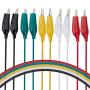 WGGE WG-026 10 Pieces and 5 Colors Test Lead Set & Alligator Clips, 20.5 inches, Wires soldered and Stamping (1 Pack)