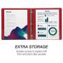 Samsill .5 Inch Value Document Storage 3 Ring Binder , Round Ring, 11 x 8.5 Inches, Red (11103)