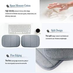 2 Pack Portable Computer Elbow Wrist Pad, Hatisan Premium Memory Cotton Desktop Keyboard Arm Rest Support Mat for Office Home Laptops - More Comfort & Less Strain(7.9 x 11.8 Inch) (Gray)