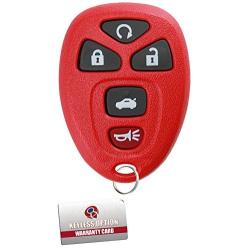KeylessOption Keyless Entry Remote Start Control Car Key Fob Replacement for 22733524-Red