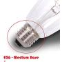 6Pack DC 12 Volt Light Bulb ST64 Cool White 6000k 4W LED Edison Filament E26 Screw Base Lamp Low Voltage Ferry RV Marine Boat Solar Theatrical Production Stage Prop Retro Landscape Industrial Lighting