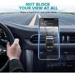Vend Cell Phone Holder for Car Air Vent, Magnetic Car Phone Mount, Easy one Hand use Magnetic Phone Mount, Universal Car Phone Holder for iPhone, Samsung, Nokia, LG, Sony, Huawei, and All Smartphones