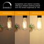 Dimmable Vintage LED Edison Bulbs 60 Watt Equivalent, Eye Protection Led Bulb with 95+ CRI, Warm White 2700K, ST58 Antique LED Filament Bulbs, E26 Medium Base, Pack of 4
