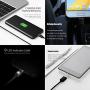 2 Pack CoolKo Newest Strongest Magnet 2.1 A, 5 Feet Black Magnetic Braided Cables Compatible for All A.pple Products & Micro USB Android Smart Phones & Tablets