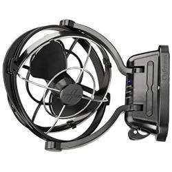 Sirocco II Fan from Seekr by Caframo. 12V /24V DC. Gimbal Fan for Boat or RV. Black, One Size