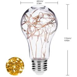 Led Decorative Bulbs, DORESshop 2W Fairy Light Filaments Bulbs, 15W Equivalent Starry Lights for Pendant Light Fixtures, Bedroom, Living Room, Christmas, Wedding, Warm White, 2 Pack