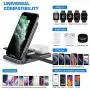 Wireless Charger, QTlier 3 in 1 Qi-Certified 15W Wireless Charging Station for Apple iWatch SE/6/5/4/3/2/1, AirPods Pro/2, Charging Stand for iPhone 12/11/X/XS/XR/Xs Max/8/8 Plus/Samsung (Black)