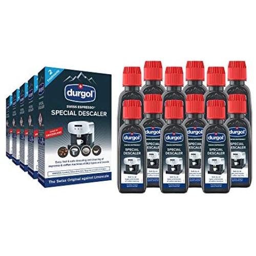 Durgol Swiss Espresso, Descaler and Decalcifier for All Brands of Espresso Machines and CoffeeMakers, 4.2 Fluid Ounces (Pack of 10)