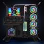 Thermaltake Riing Quad 120mm 16.8 Million RGB Color (Alexa, Razer Chroma) Software Enabled 4 Light Rings 54 Addressable LED 9 Blades Hydraulic Bearing Case/Radiator Fan CL-F088-PL12SW-B, Black
