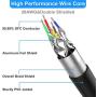 Cat 8 Ethernet Cable 3 ft Shielded, 26AWG Lastest 40Gbps 2000Mhz SFTP Patch Cord, Heavy Duty High Speed Cat8 LAN Network RJ45 Cable- in Wall, Outdoor, Weatherproof Rated for Router, Modem, Gaming