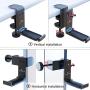[Newest] APPHOME Headphone Stand Hanger with Cable Organizer Foldable Aluminum Headset Stand Headphone Holder Under Desk Space Save Desk Clamp Table Hook Universal Fit PC Gaming Headsets