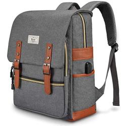 Ronyes Unisex College Bag Fits up to 15.6’’ Laptop Casual Rucksack Waterproof School Backpack Daypacks (Gray)