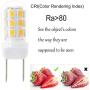 New G8 LED Light Bulb, Dimmable G8 GY8.6 Bi-pin Base, 3W Warm White 120V 20W 35W Halogen Replacement Bulb for Under Counter Kitchen Lighting, Under-Cabinet Light, Puck Light （5-Pack） (Warm Color)