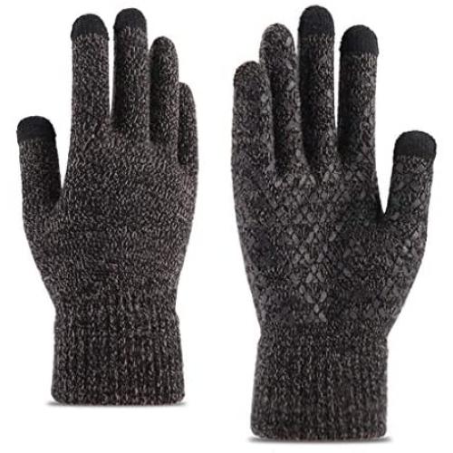WaitingU Thicken Soft Knitted Texting Touch Screen Gloves for Smartphones PC Laptop Tablet Driving Skiing and Cycling Outdoor Gloves with Anti-Slip Design (A-Black&gey) WaitingU Thicken Soft Knitted Texting Touch Screen Gloves for Smartphones PC Laptop Tablet Driving Skiing and Cycling Outdoor Gloves with Anti-Slip Design (A-Black&gey)