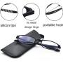 Mcoorn Computer Blue Light Blocking Reading Glasses(Flexible and Lightweight) Plastic Portable Readers, Single Black, +1.75 diopters