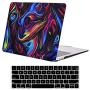 Funut Laptop Case for MacBook Pro 15 inch 2019 2018 2017 2016 Release A1990/A1707, Rubberized Plastic Hard Shell Case and Keyboard Cover for Apple MacBook Pro 15'' Touch Bar and Touch ID,Creative