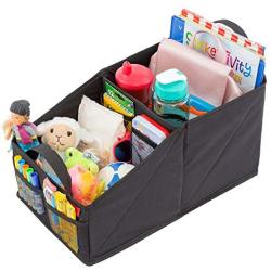 Lusso Gear Car Seat Organizer for Front or Backseat - Great for Adults & Kids, Features 9 Storage Compartments for Toys, Magazines, Tissues, Maps, Books, Documents, Games & More