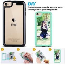 ULAK iPod Touch 7 Case,iPod Touch 6 & 5 Case, Clear Slim Hybrid Bumper TPU/Scratch Resistant Hard PC Back / Corner Shock Absorption Case for Apple iPod Touch 5th 6th 7th Generation, Black