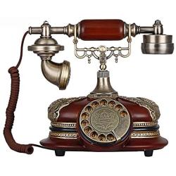 TelPal Retro Vintage Antique Style Rotary Dial Button Desk Telephone Phone Home Living Room Decor