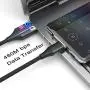 NetDot Gen10 3 in 1 Nylon Braided Magnetic Charging Cable Fast Charging and Data Transfer for Micro USB and USB C Android Smartphones and I-Product (3.3Ft/ 2 Pack, Black) (VC_10G3IN11mblack2)