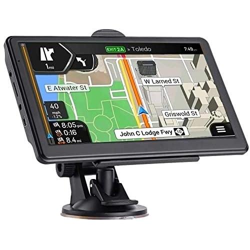 GPS Navigation for Car, Latest 2021 Map 7 inch Touch Screen Car GPS 256-8GB, Voice Turn Direction Guidance, Support Speed and Red Light Warning, Pre-Installed North America Lifetime map Free Update…