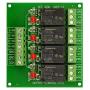 Electronics-Salon 4 SPDT 10Amp Power Relay Module, DC 5V Version.