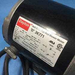 Dayton 3K771 Belt Drive Motor, Split-Phase, 1725 Nameplate RPM, 115V, Frame 48, 1/4 hp
