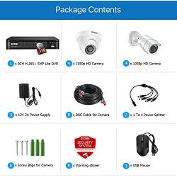 ZOSI H.265+ 1080p Home Security Camera System Outdoor Indoor, 5MP Lite 8 Channel DVR Recorder and 8 x 1080p Weatherproof CCTV Bullet Dome Camera, Remote Access, Motion Alerts (1TB Hard Drive Built-in)
