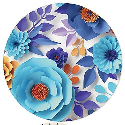 ITNRSIIET Mouse Pad, Stitched Edge, Premium-Textured Mouse Mat, Waterproof, Non-Slip Rubber Base Round Mousepad for Laptop Computer PC Office. Cute Design Desk Accessories, Cute Flower
