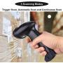 TEEMI Wireless Barcode Scanner with Optional Stand Handheld Automatic 1D Laser Rechargeable Bar Code Reader for Windows PC Mac OS Linux Plug and Play (No Stand)