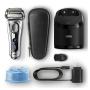 Braun Electric Razor for Men, Series 9 9291cc Electric Shaver with Precision Trimmer, Rechargeable, Wet & Dry Foil Shaver, Clean & Charge Station and Leather Travel Case