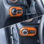 Headlight Lamp Switch Trim Cover Button Decoration Interior Accessories for 2018-2021 Jeep Wrangler JL JLU & Gladiator JT (Orange)