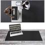 CENNBIE Artificial Leather Desk Mat Pad Blotter Protector, 90x40cm Extended Non-Slip Rectangular, 35.5''x15.5'' Laptop Keyboard Mouse Pad(Black)