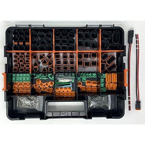 Deutsch 518 PCS DT Connector KIT Black 14-16AWG Solid Contacts & Pigtail KIT (Made in USA)