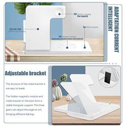 4 in 1 Wireless Charger, 15W Foldable Wireless Charger Stand Compatible for iWatch 1/2/3/4/5/6 and Airpods Pro, iPhone 12/11/11 Pro Max/X/XS Max/8, Fast Charging Wireless Charging Dock Station(White)