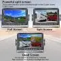 Rohent FHD 1080P Dual Digital Wireless Rear View Camera with 7 Inch DVR Monitor Support Full/Split Screen for Trucks,Trailers,RV High-Speed Observation Backup Camera System IP69K Waterproof R8