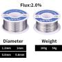 Fpxnb 2 Pack 60-40 Tin Lead Rosin Core Solder Wire Set for Electrical Soldering and DIY 0.0236 in (0.6 mm) 0.0315 in (0.8mm) 0.0394 in (1 mm) 0.0472 in (1.2 mm) 100g (0.22lbs) + 50g (0.11lbs)