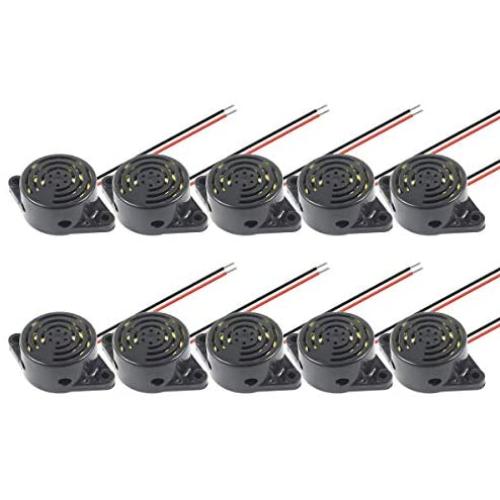 BNYZWOT Active Piezo Electric Buzzer Alarm DC 3-24V Electronic Buzzer Alarm Sounder Continuous Beep 10Pcs