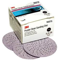 3M Hookit Purple Clean Sanding Disc 343U, 30272, P500, 50 discs per carton