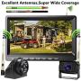 1080P Wireless Backup Camera with 9'' Large DVR Monitor for RV semi Box Truck Trailer Rear and Side View System Quad HD Camera 4 Split Screens Advanced Record IP69 Waterproof Avoid Blind spot A1 (64GB)