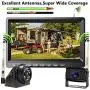 1080P Wireless Backup Camera with 9'' Large DVR Monitor for RV semi Box Truck Trailer Rear and Side View System Quad HD Camera 4 Split Screens Advanced Record IP69 Waterproof Avoid Blind spot A1 (64GB)