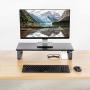 VIVO Black 24 inch Monitor Riser - Wood & Steel Desktop Stand, Screen, Keyboard, Laptop, Small TV Ergonomic Desk and Tabletop Organizer STAND-V000D
