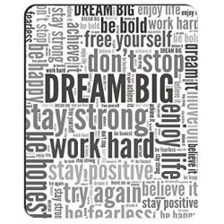 Dynippy Mouse Pad Gaming Mouse Pads Non-Slip Rubber Base Mousepad Square Motivational Sign Inspirational Quote Mouse Mat for Desktops Computer Laptops (Dream Big)