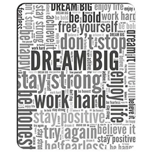 Dynippy Mouse Pad Gaming Mouse Pads Non-Slip Rubber Base Mousepad Square Motivational Sign Inspirational Quote Mouse Mat for Desktops Computer Laptops (Dream Big)