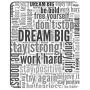 Dynippy Mouse Pad Gaming Mouse Pads Non-Slip Rubber Base Mousepad Square Motivational Sign Inspirational Quote Mouse Mat for Desktops Computer Laptops (Dream Big)