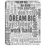 Dynippy Mouse Pad Gaming Mouse Pads Non-Slip Rubber Base Mousepad Square Motivational Sign Inspirational Quote Mouse Mat for Desktops Computer Laptops (Dream Big)