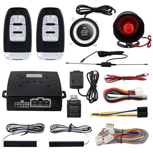 EASYGUARD EC003-NS PKE car Alarm Proximity Entry Push Start Button Remote Engine Start Shock Alarm Warning DC12V