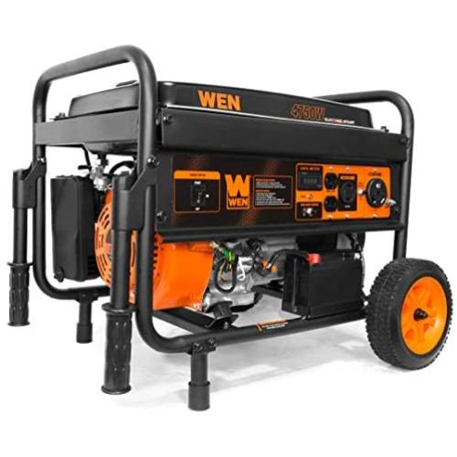 WEN 56475 4750-Watt Portable Generator with Electric Start and Wheel Kit