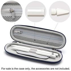 Koonice Premium Pencil Holder Case fits Apple Pencil 1 and 2 (Navy Blue)