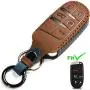 Leather Car Key Fob Cover, Suit for Keyless Remote Control for Jeep Grand Cherokee Dodge Challenger Charger Dart Durango Journey Chrysler 200 300 Fiat etc (A Style, Brown) … Leather Car Key Fob Cover, Suit for Keyless Remote Control for Jeep Grand Cherokee Dodge Challenger Charger Dart Durango Journey Chrysler 200 300 Fiat etc (A Style, Brown) …